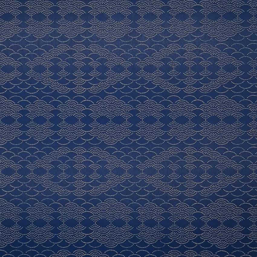 Urushi-Style Washi
– Seigaiha blau – handbedrucktes Washi-Papier