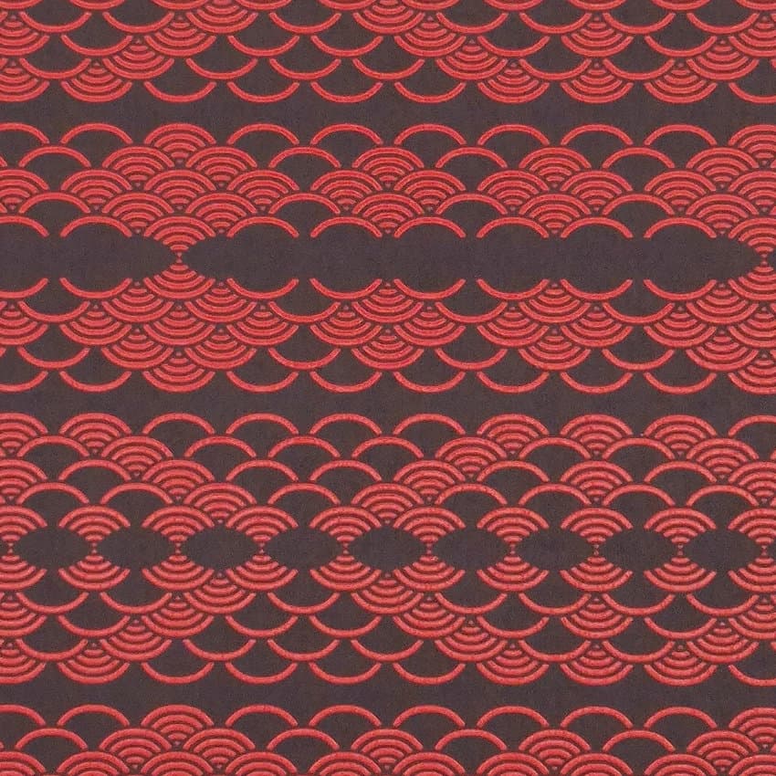 Urushi-Style Washi
– Seigaiha rot – handbedrucktes Washi-Papier, Ansicht 1 von 4