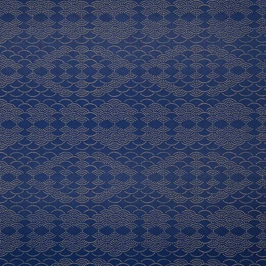 Urushi-Style Washi
– Seigaiha blau – handbedrucktes Washi-Papier, Ansicht 1 von 4